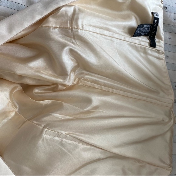 JS Boutique Cream Strapless Form Fitting Prom Formal Event Bridal Evening Gown - Picture 9 of 16